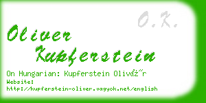 oliver kupferstein business card